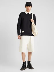 anerkjendt Sweatshirt schwarz/weiß