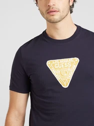 Guess T-Shirt dunkelblau/gelb/weiß