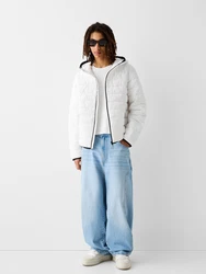 Bershka Jacke schwarz/weiß