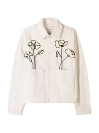 Jacke dunkelgrn / offwhite