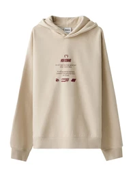 Sweatshirt beige / burgunder