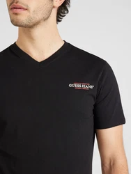 GUESS JEANS T-Shirt rot/schwarz/weiß