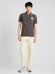 Napapijri Poloshirt GANDY 3 dunkelblau/graphit/orange/weiß