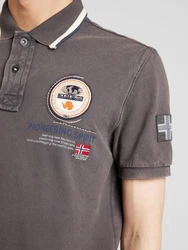 Napapijri Poloshirt GANDY 3 dunkelblau/graphit/orange/weiß