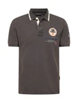 Napapijri Poloshirt GANDY 3 dunkelblau/graphit/orange/weiß