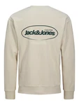 Jack & Jones Sweatshirt JJEBRADLEY GRAPHIC SWEAT CREW NOOS beige/dunkelgrün/weiß Jack & Jones Sweatshirt JJEBRADLEY GRAPHIC SWEAT CREW NOOS beige/dunkelgrün/weiß