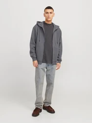JACK & JONES Sweatjacke JJEBradley basaltgrau