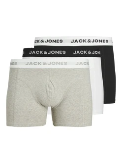 JACK & JONES Boxershorts (3-St) greige/schwarz/wei JACK & JONES Boxershorts (3-St) greige/schwarz/wei