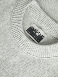 JACK & JONES Pullover JCOMAX hellgrau