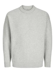 JACK & JONES Pullover JCOMAX hellgrau