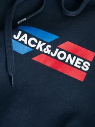 JACK & JONES Sweatshirt 'JJECorp' blau/navy/rot/wei