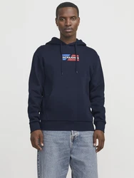 JACK & JONES Sweatshirt 'JJECorp' blau/navy/rot/wei