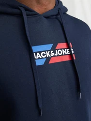 JACK & JONES Sweatshirt 'JJECorp' blau/navy/rot/wei
