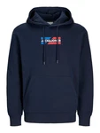 JACK & JONES Sweatshirt 'JJECorp' blau/navy/rot/wei