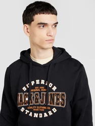 JACK & JONES Sweatshirt orange/schwarz/wei