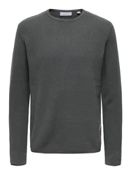 ONLY & SONS Rundhalspullover ONSEric (1-tlg) dunkelgrau