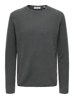 ONLY & SONS Rundhalspullover ONSEric (1-tlg) dunkelgrau ONLY & SONS Rundhalspullover ONSEric (1-tlg) dunkelgrau