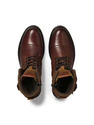JACK & JONES Schnürboots 'JFWDexter' pueblo/dunkelbraun