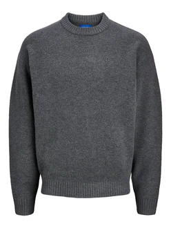 Jack & Jones Strickpullover OLLIE Dunkelgrau/Grau/Dunkelblau