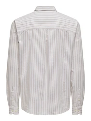 Only & Sons Hemd 'ONSDrake' cappuccino/dunkelrot/naturweiß
