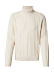 JACK & JONES Rollkragenpullover Einfarbig wollweiß
