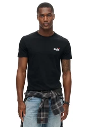 Superdry Rundhalsshirt ESSENTIAL CONTRAST EMB TEE schwarz/weiß