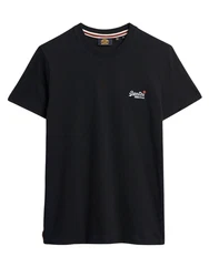 Superdry Rundhalsshirt ESSENTIAL CONTRAST EMB TEE schwarz/weiß