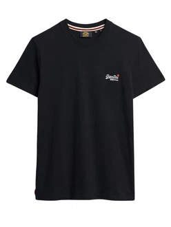 Superdry Rundhalsshirt ESSENTIAL CONTRAST EMB TEE schwarz/weiß Superdry Rundhalsshirt ESSENTIAL CONTRAST EMB TEE schwarz/weiß