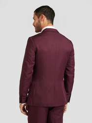 JACK & JONES Anzug JPRCOSTA weinrot