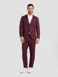 JACK & JONES Anzug JPRCOSTA weinrot