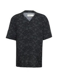 Hemd 'RAYON' grau / schwarz