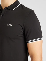 BOSS Poloshirt 'Paul' schwarz/weiß
