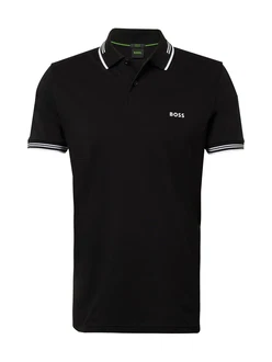 BOSS Poloshirt 'Paul' schwarz/weiß