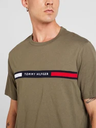 TOMMY HILFIGER T-Shirt marine/oliv/rot/weiß