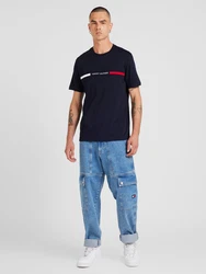 TOMMY HILFIGER T-Shirt marineblau/rot/weiß