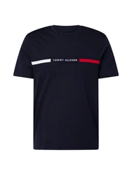 TOMMY HILFIGER T-Shirt marineblau/rot/weiß