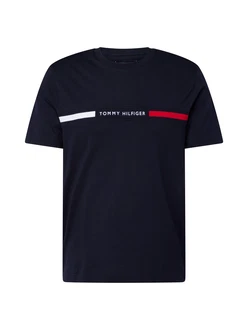 TOMMY HILFIGER T-Shirt marineblau/rot/weiß TOMMY HILFIGER T-Shirt marineblau/rot/weiß