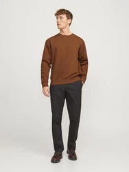 JACK & JONES Sweatshirt JJESTAR BASIC (4012) cognac
