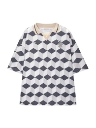 T-Shirt saphir / schwarz / wei