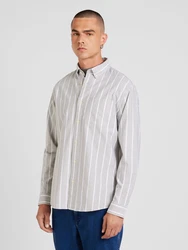 SELECTED HOMME Langarmhemd Rick (1-tlg) grau/wei