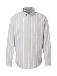 SELECTED HOMME Langarmhemd Rick (1-tlg) grau/wei