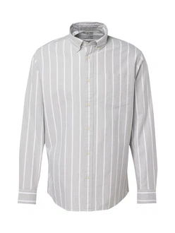 SELECTED HOMME Langarmhemd Rick (1-tlg) grau/wei