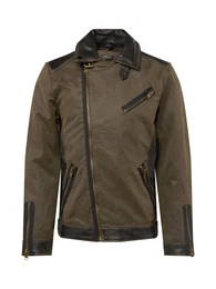 Jacke 'Juro' oliv / schwarz