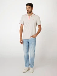 GUESS Poloshirt creme/rot