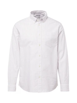 SELECTED HOMME Langarmhemd Rick (1-tlg) kitt/wei