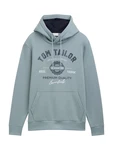 TOM TAILOR Sweatshirt Hoodie mit Print (1043292) nachtblau/mint/weiß