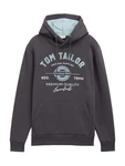 TOM TAILOR Sweatshirt Hoodie mit Print (1043292) hellblau/dunkelgrau/weiß