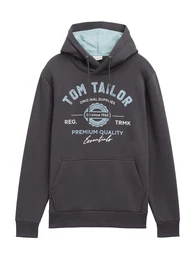 Sweatshirt hellblau / dunkelgrau / wei