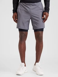 Under Armour Shorts UA Vanish Woven 2in1 grau/schwarz