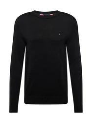 TOMMY HILFIGER Pullover 'ESSENTIAL' schwarz